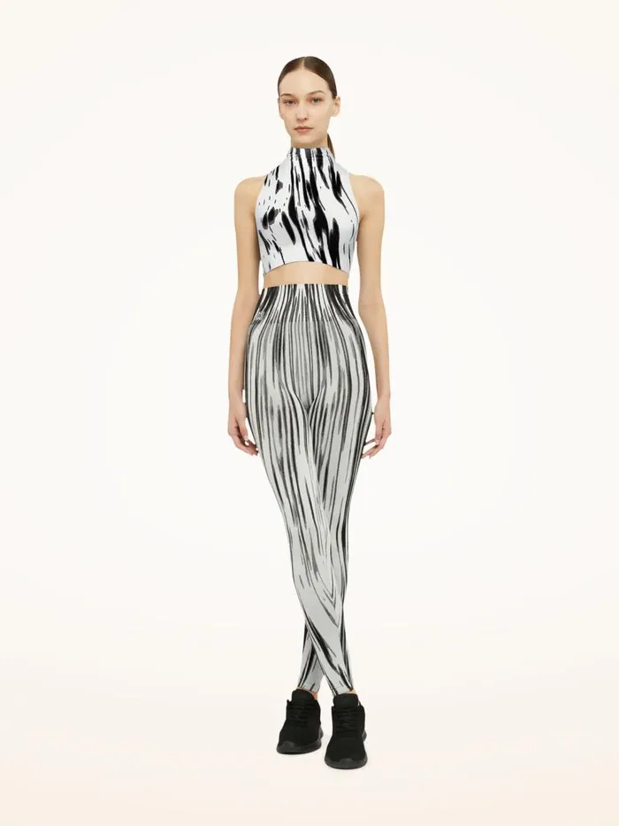 Women Tops and Tshirts Wolford Paint Brush Top Sleeveless Whiteblack