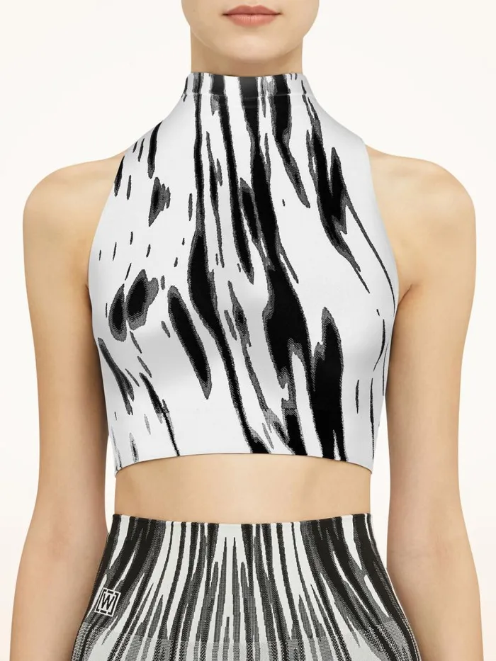 Women Tops and Tshirts Wolford Paint Brush Top Sleeveless Whiteblack