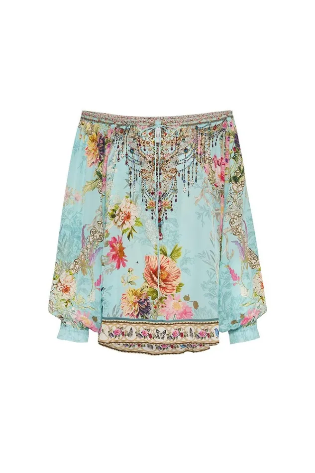 Women Tops Camilla Neck Tie Gathered Blouse A Royal Stitch Up