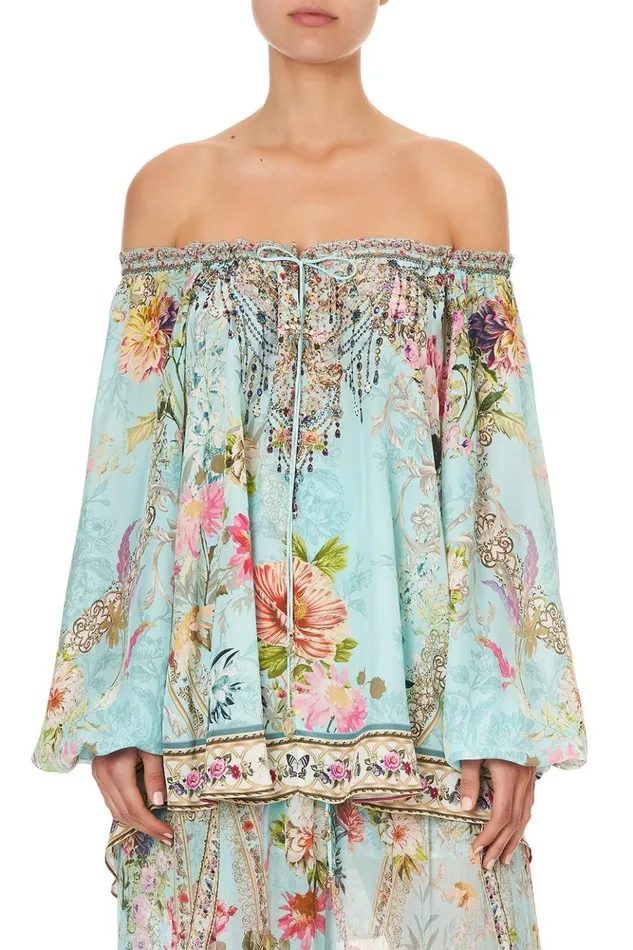 Women Tops Camilla Neck Tie Gathered Blouse A Royal Stitch Up