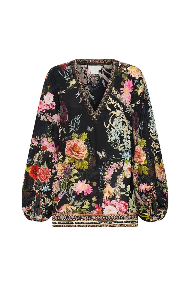 Women Tops Camilla Panel Sleeve Blouse Hampton Hive