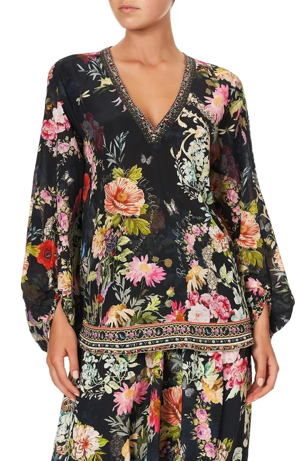 Women Tops Camilla Panel Sleeve Blouse Hampton Hive