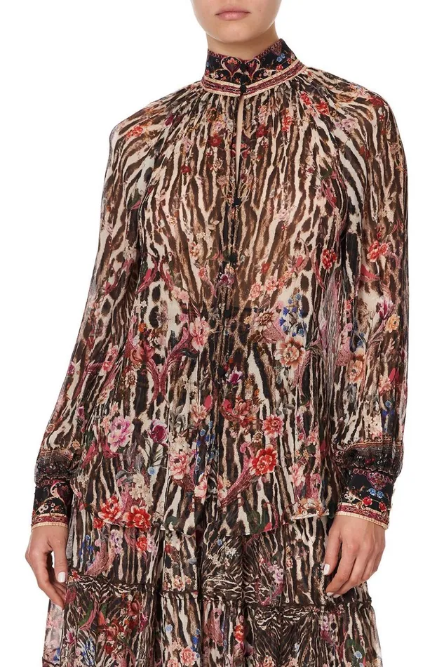 Women Tops Camilla Raglan Button Up Shirt Liv A Little