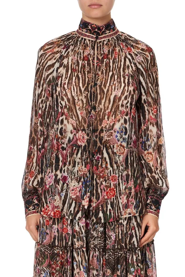 Women Tops Camilla Raglan Button Up Shirt Liv A Little