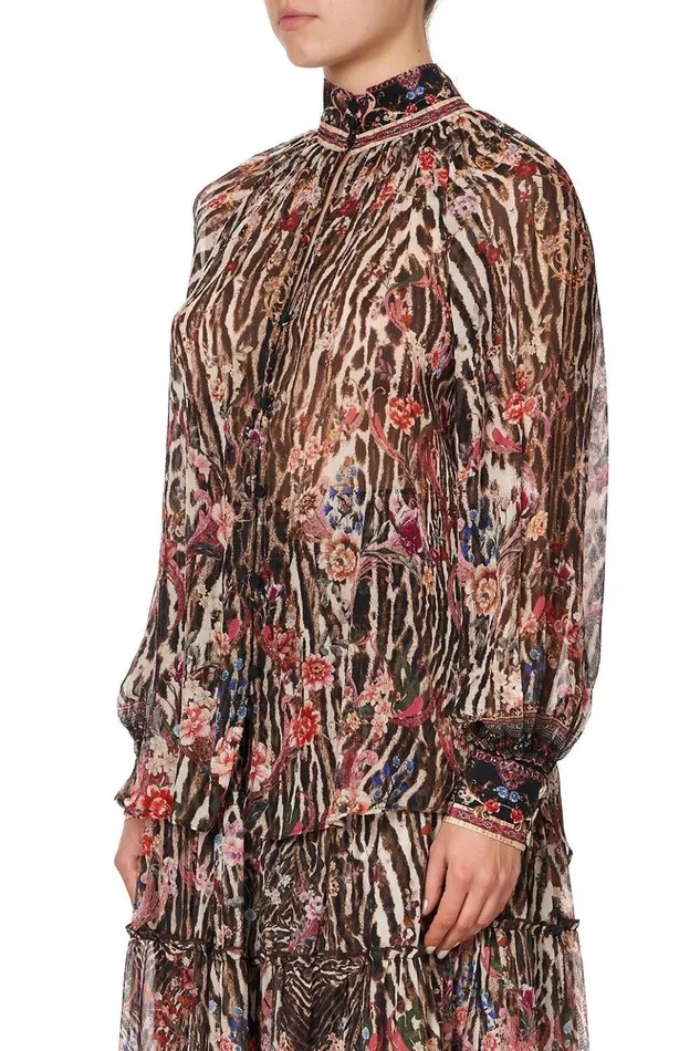 Women Tops Camilla Raglan Button Up Shirt Liv A Little