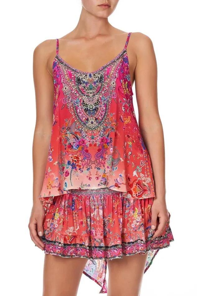 Women Tops Camilla Split Back Cami Free Love