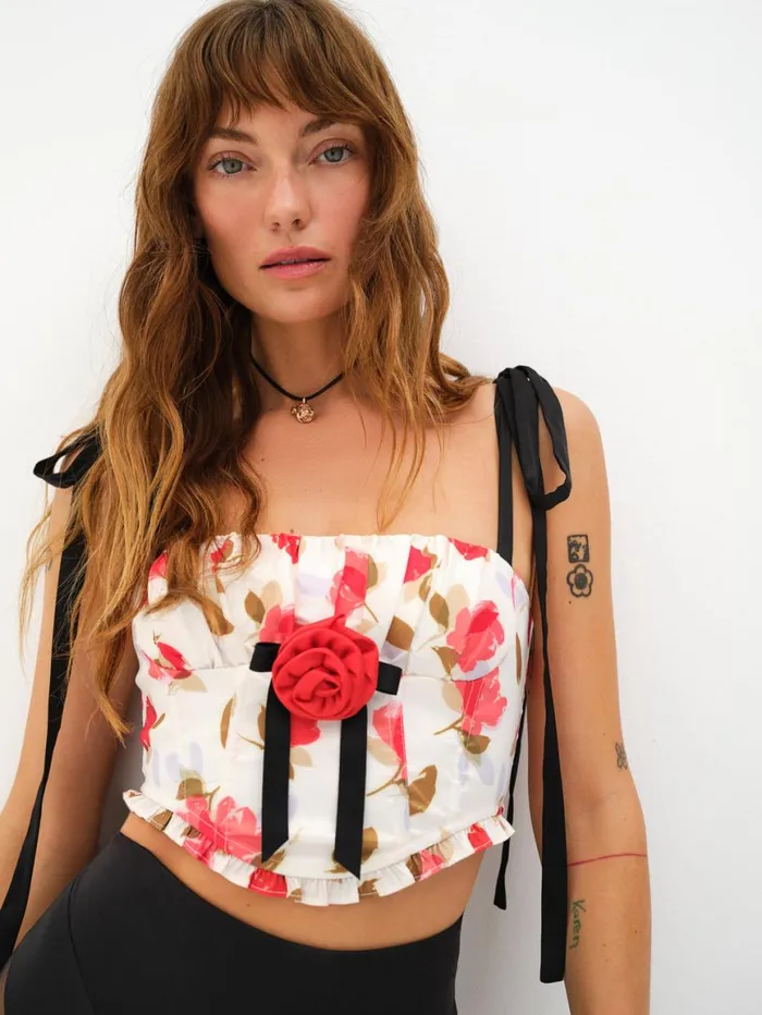 Women Tops For Love and Lemons Gayane Bustier Top White