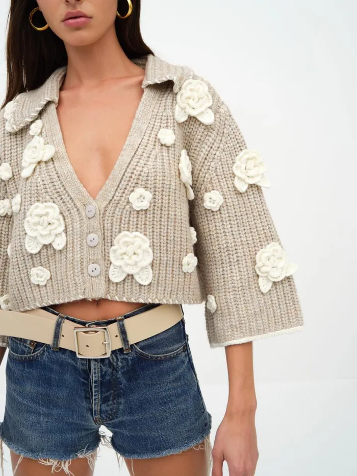 Women Tops For Love and Lemons Ivy Cardigan Grey Women Tops For Love and Lemons Ivy Cardigan Grey
