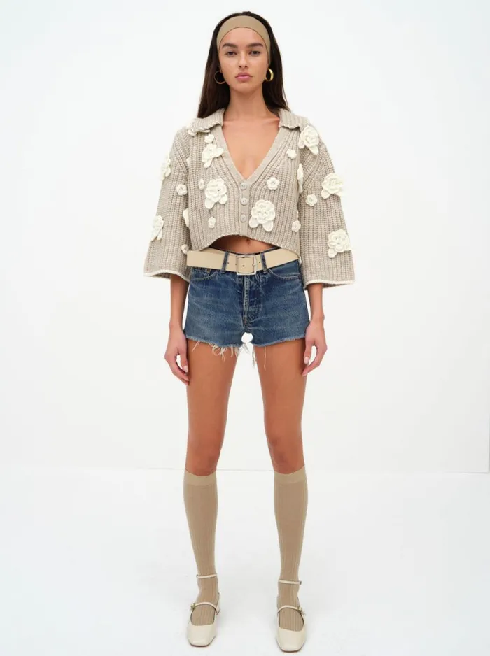 Women Tops For Love and Lemons Ivy Cardigan Grey Women Tops For Love and Lemons Ivy Cardigan Grey