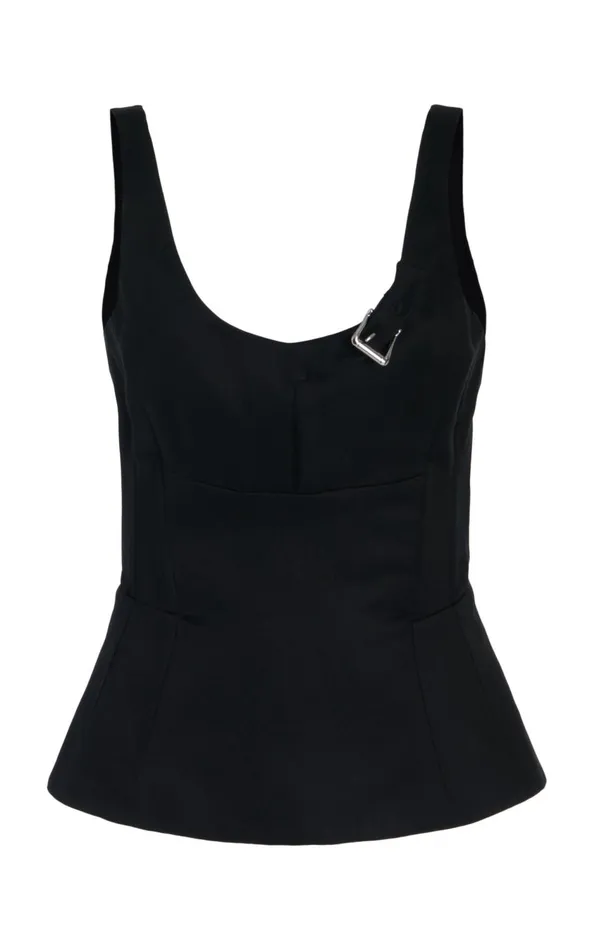 Women Tops Gabriela Hearst Avalon Top In Black Silk Linen Satin
