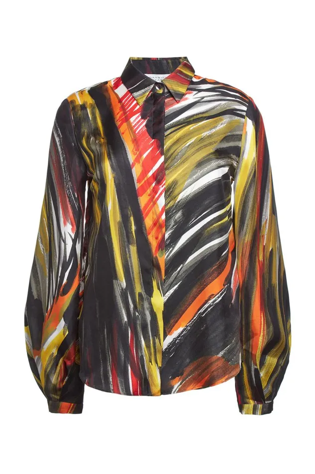 Women Tops Gabriela Hearst Delmer Top In Multi Printed Silk