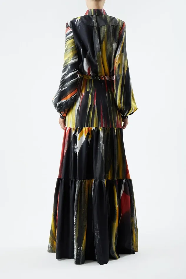 Women Tops Gabriela Hearst Delmer Top In Multi Printed Silk