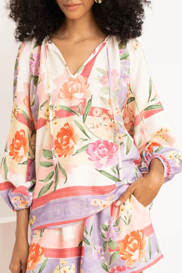 Women Tops YUMI KIM LESLIE LINEN TOP Mayfair Garden