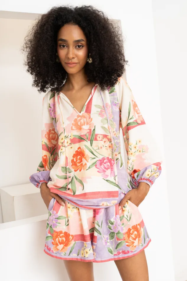 Women Tops YUMI KIM LESLIE LINEN TOP Mayfair Garden