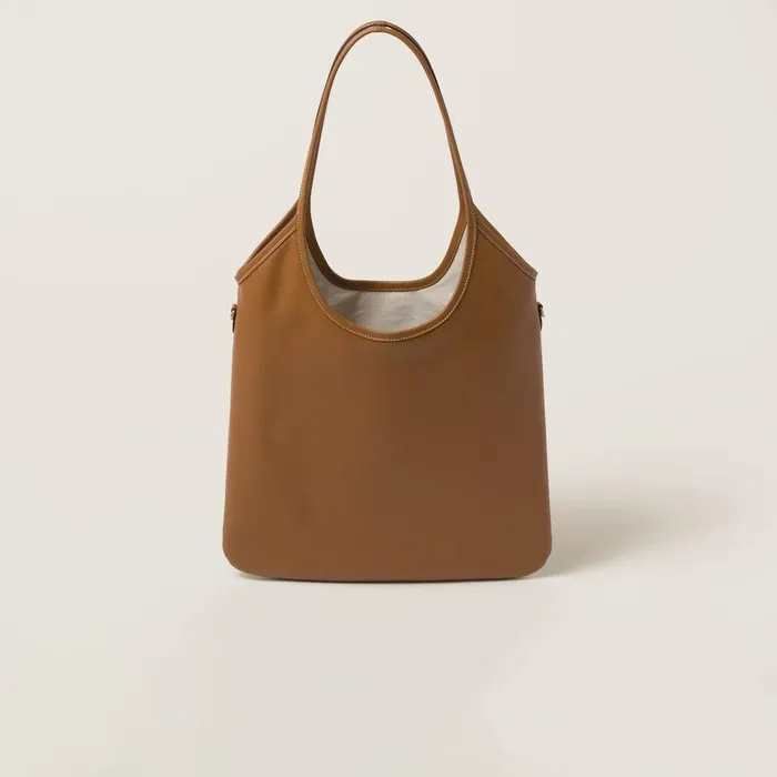 Women Totes Miu Miu Ivy Leather Bag Cognac Women Totes Miu Miu Ivy Leather Bag Cognac