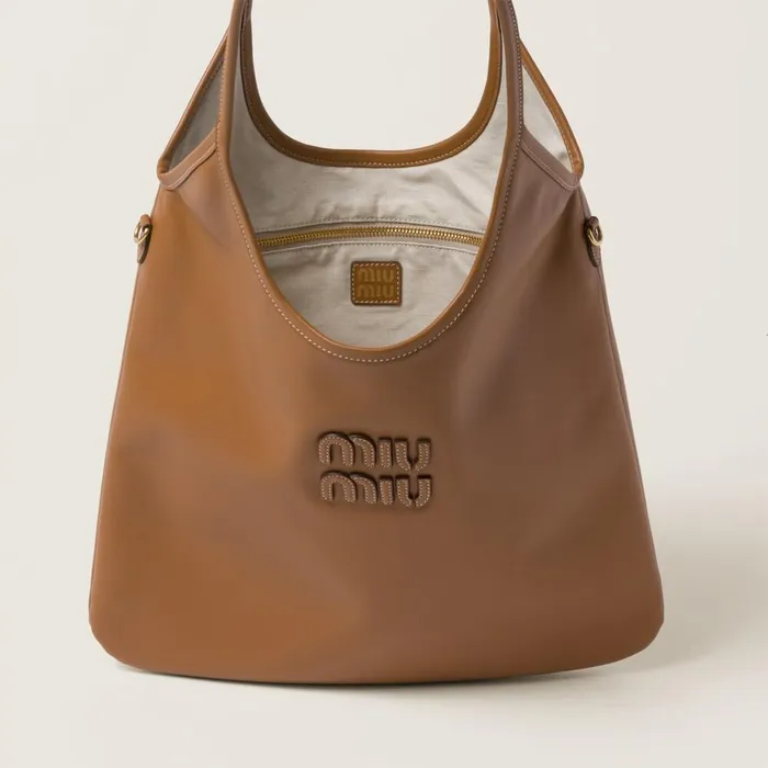 Women Totes Miu Miu Ivy Leather Bag Cognac Women Totes Miu Miu Ivy Leather Bag Cognac