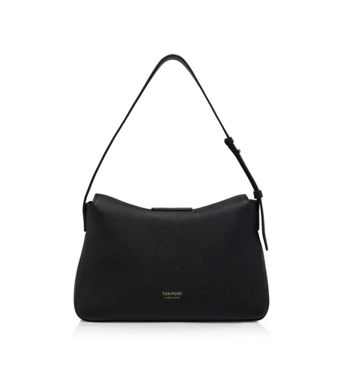 Women Totes Tom Ford Grain Leather Tf Mini Hobo Black Women Totes Tom Ford Grain Leather Tf Mini Hobo Black