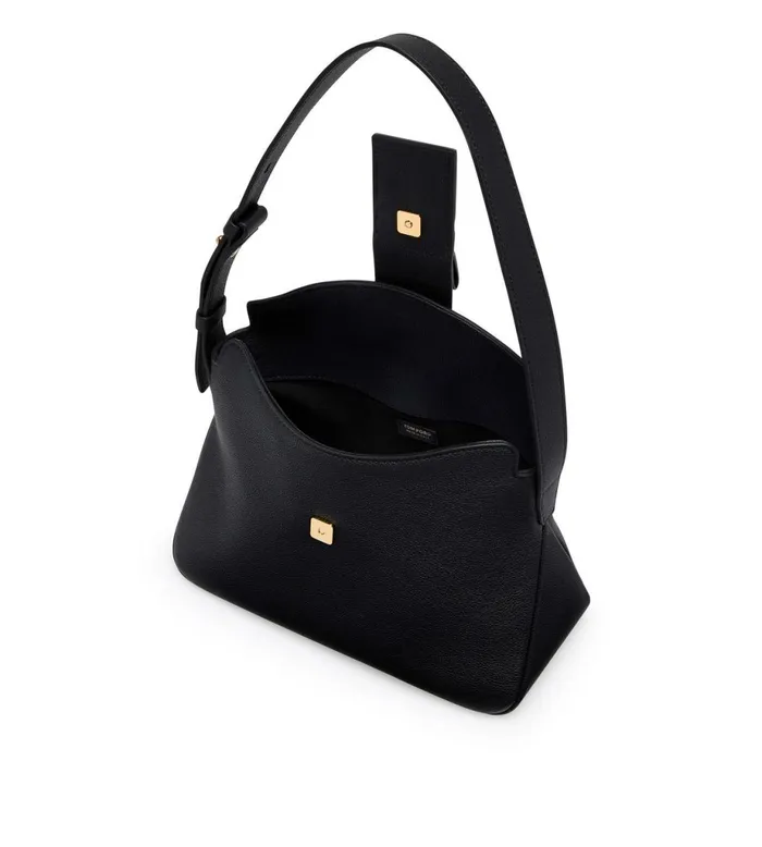 Women Totes Tom Ford Grain Leather Tf Mini Hobo Black Women Totes Tom Ford Grain Leather Tf Mini Hobo Black