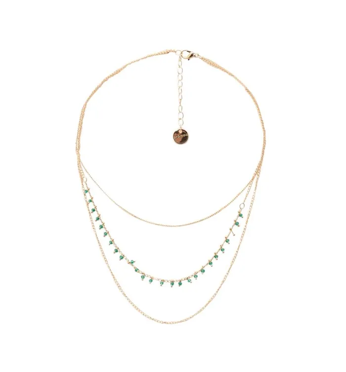 Women TripleStrand Necklace 8211 Gold Promod Jewellery
