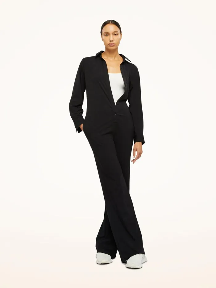 Women Trousers and Jumpsuits Wolford Aurora Pure Cut Jumpsuit Black