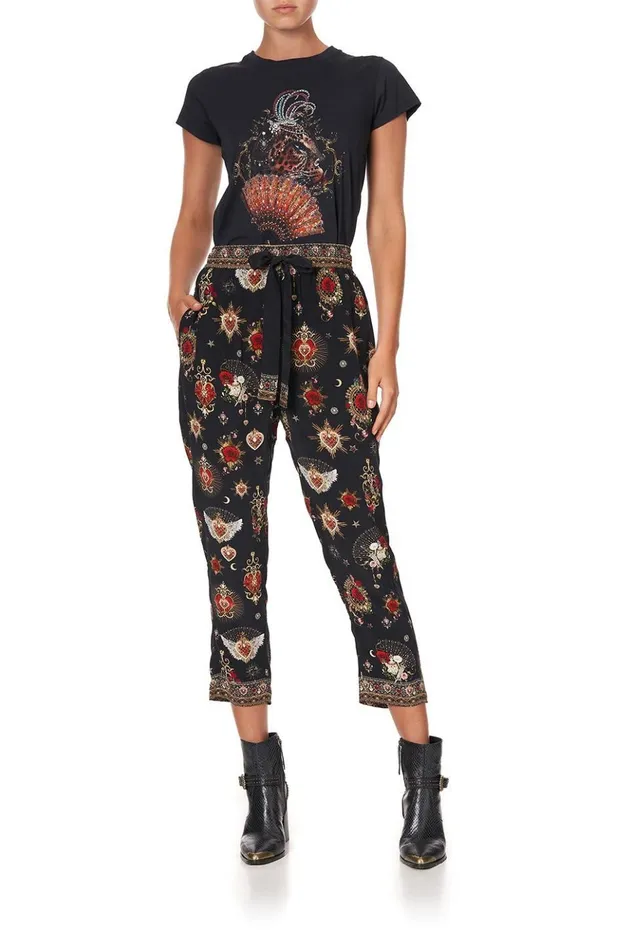 Women Trousers and Leggings Camilla Drop Crotch Slim Leg Pant Montagues Capulet