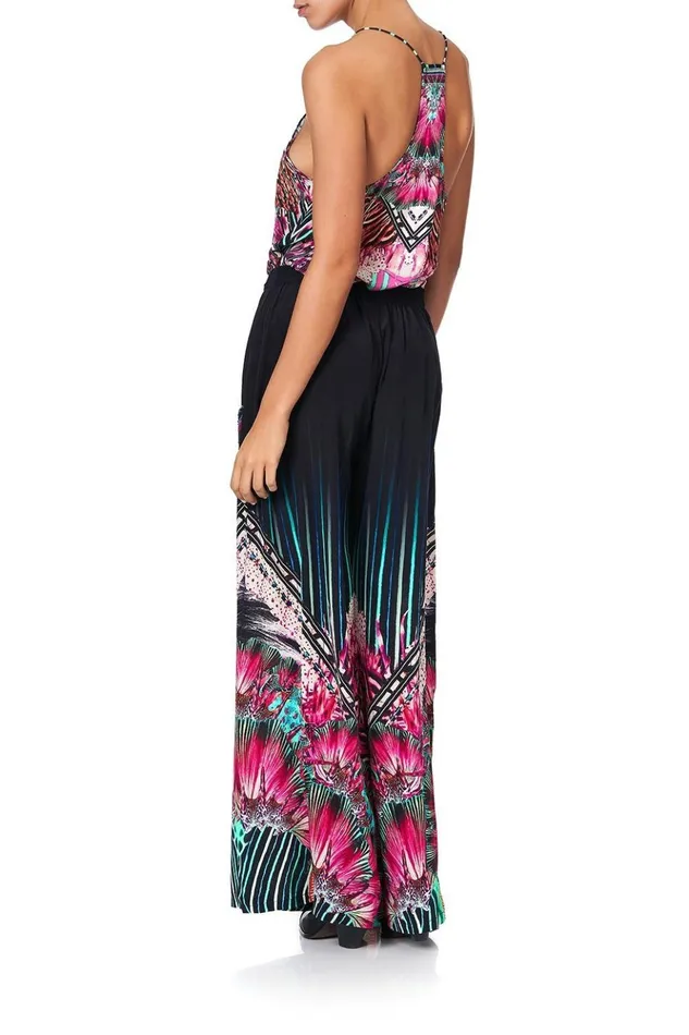 Women Trousers and Leggings Camilla Wide Leg Trouser With Front Pockets Rainbow Eyes