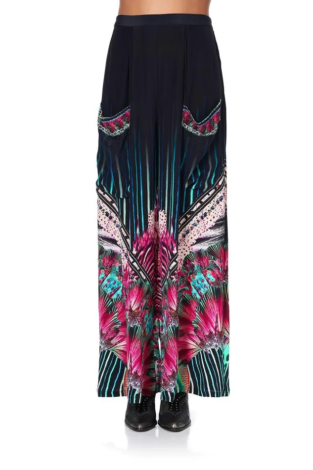 Women Trousers and Leggings Camilla Wide Leg Trouser With Front Pockets Rainbow Eyes
