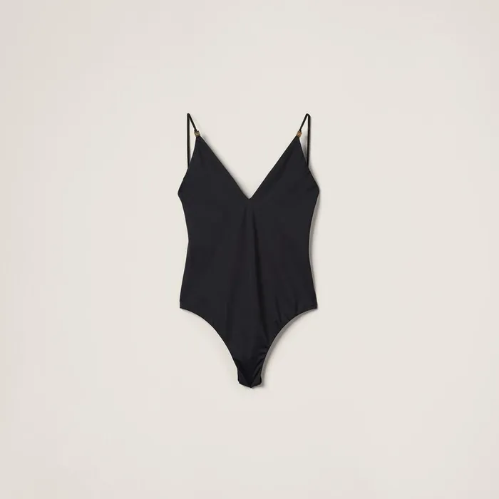 Women Underwear And Beachwear Miu Miu Onepiece Swimsuit Black