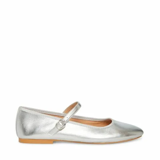 Women VIOLETTE SILVER METALLIC Silver Metallic Steve Madden Loafers and Flats