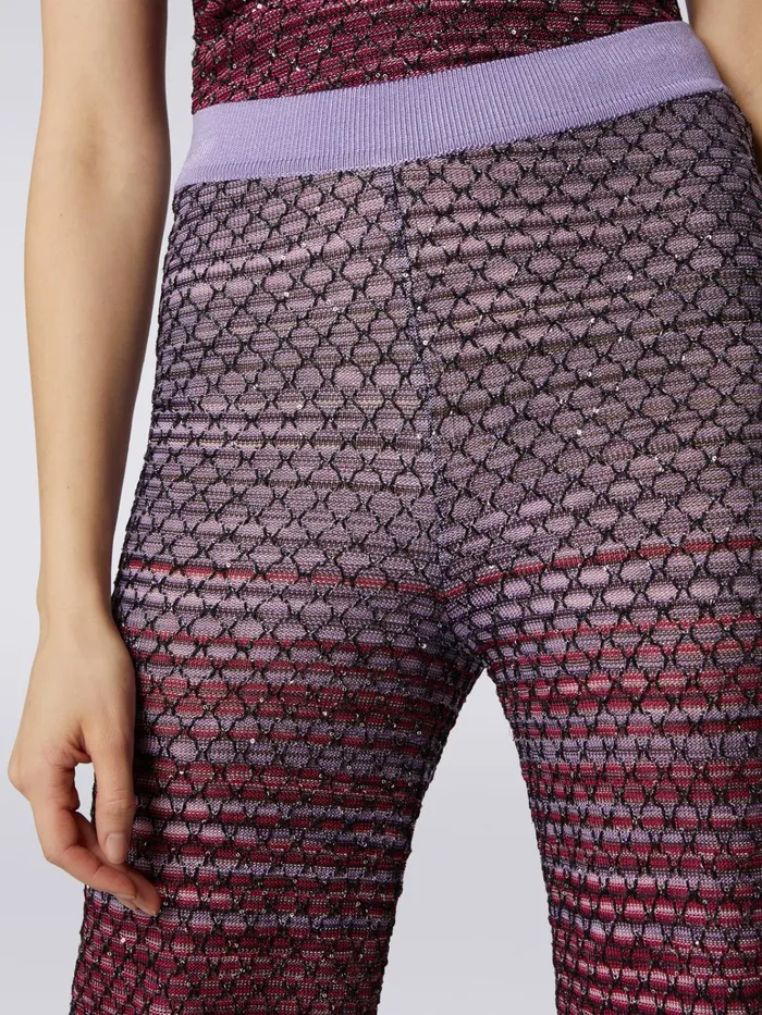 Women Viscose Blend Trousers With Mesh And Sequins Red Missoni Trousers Women Viscose Blend Trousers With Mesh And Sequins Red Missoni Trousers