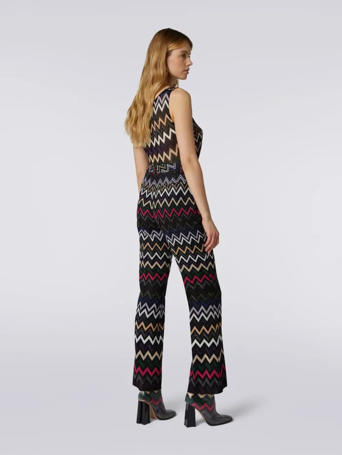 Women Viscose Trousers With Zigzag Pattern And Lurex Multicoloured Missoni Trousers Women Viscose Trousers With Zigzag Pattern And Lurex Multicoloured Missoni Trousers