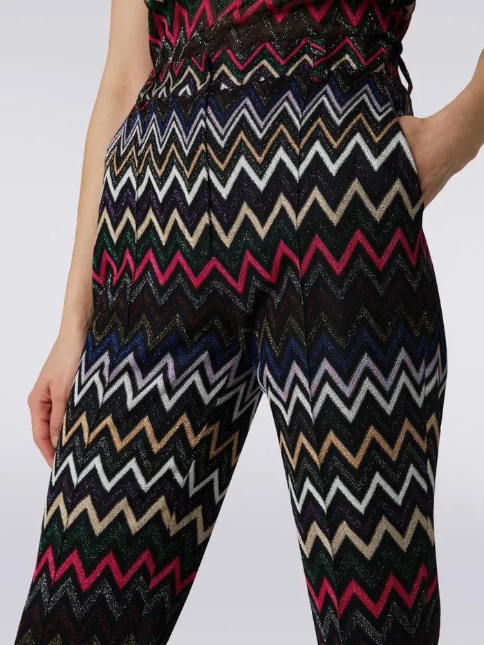 Women Viscose Trousers With Zigzag Pattern And Lurex Multicoloured Missoni Trousers Women Viscose Trousers With Zigzag Pattern And Lurex Multicoloured Missoni Trousers