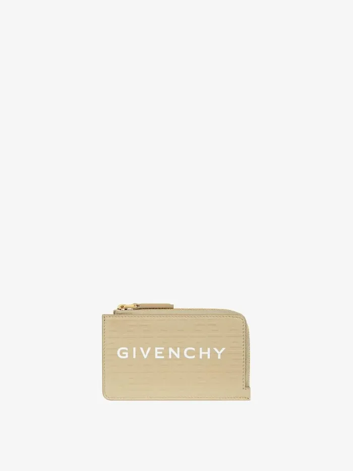 Women Wallets and Card Holders Givenchy GCut Zipped Cardholder In 4G Leather Natural Beige Women Wallets and Card Holders Givenchy GCut Zipped Cardholder In 4G Leather Natural Beige