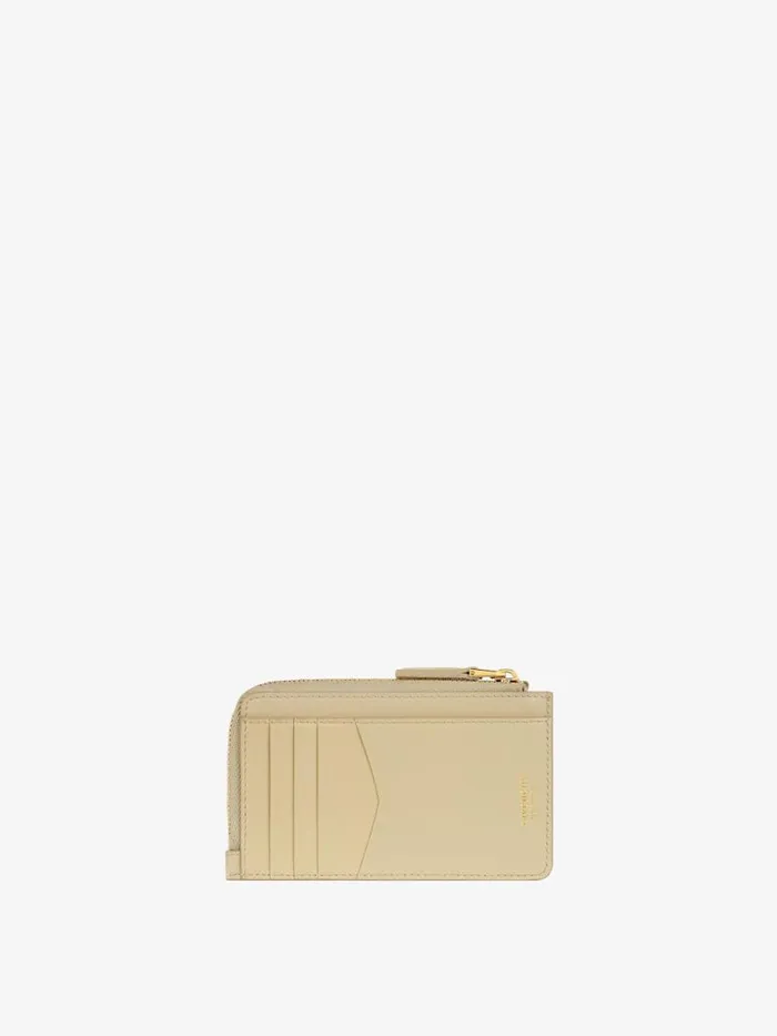 Women Wallets and Card Holders Givenchy GCut Zipped Cardholder In 4G Leather Natural Beige Women Wallets and Card Holders Givenchy GCut Zipped Cardholder In 4G Leather Natural Beige
