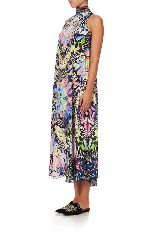 Women Wedding Guest Dresses Camilla High Neck Dress With Back Neck Tie Trance Temptation