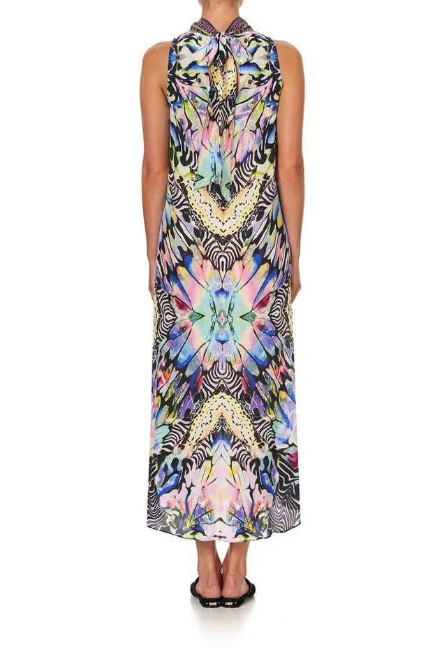 Women Wedding Guest Dresses Camilla High Neck Dress With Back Neck Tie Trance Temptation