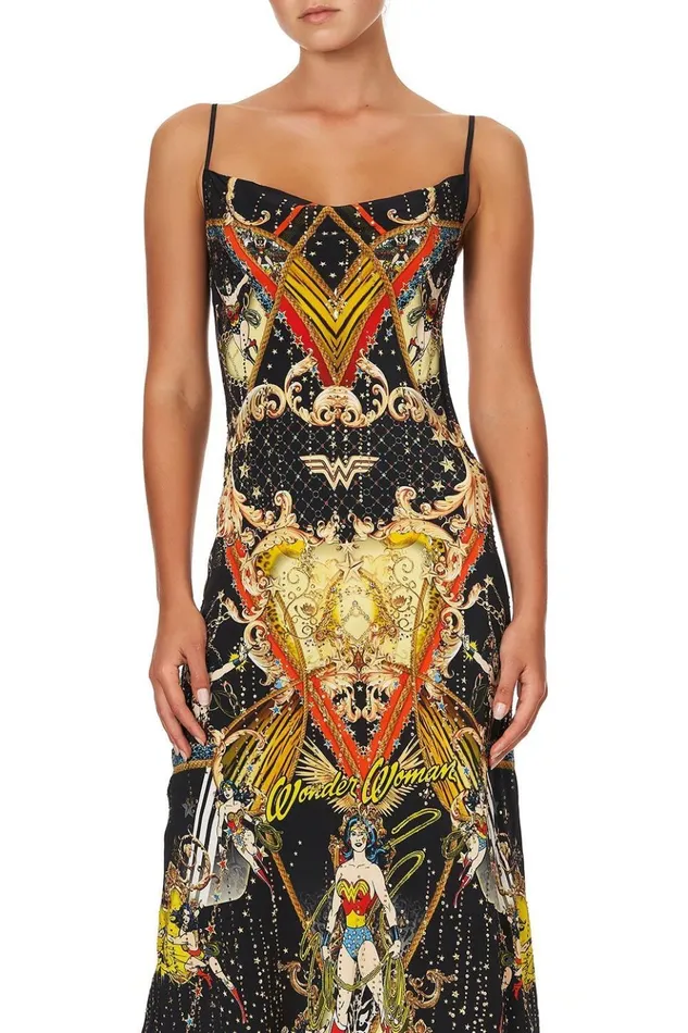 Women Wedding Guest Dresses Camilla Long Bias Slip Wonder Woman