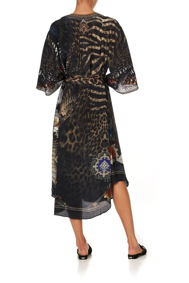 Women Wedding Guest Dresses Camilla Loose Button Through Dress Treasure Chaser