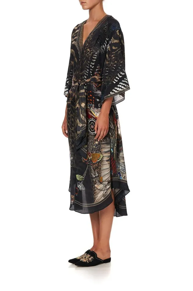Women Wedding Guest Dresses Camilla Loose Button Through Dress Treasure Chaser