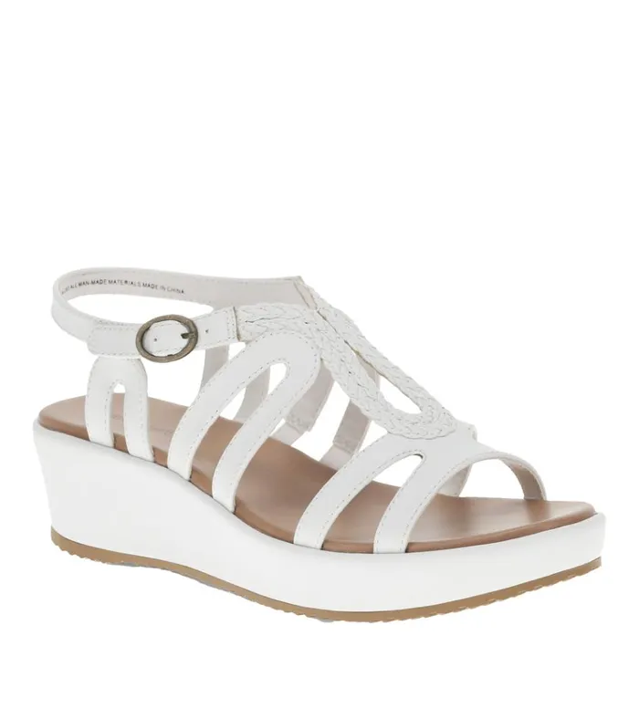 Women Wilma Wedge Sandal White Baretraps Wedge Sandals