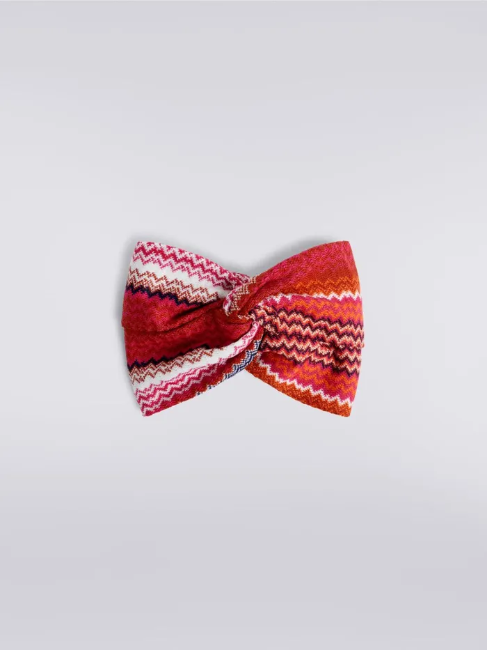 Women Zigzag Wool Blend Band Multicoloured Missoni Hair Accessories