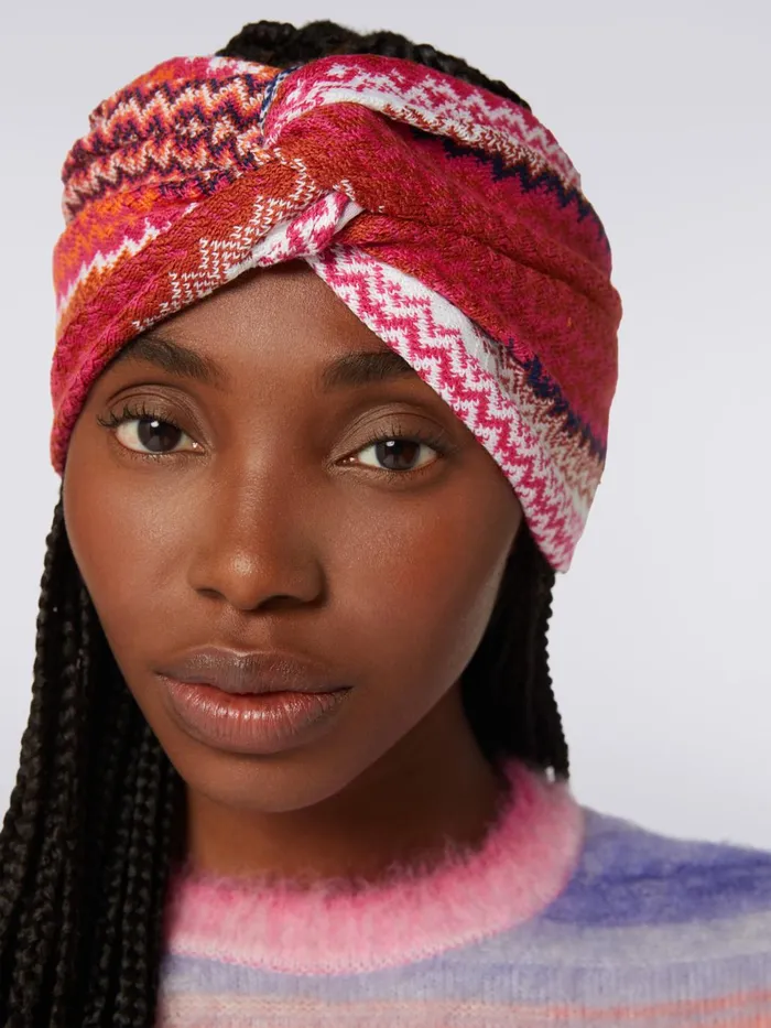 Women Zigzag Wool Blend Band Multicoloured Missoni Hair Accessories Women Zigzag Wool Blend Band Multicoloured Missoni Hair Accessories