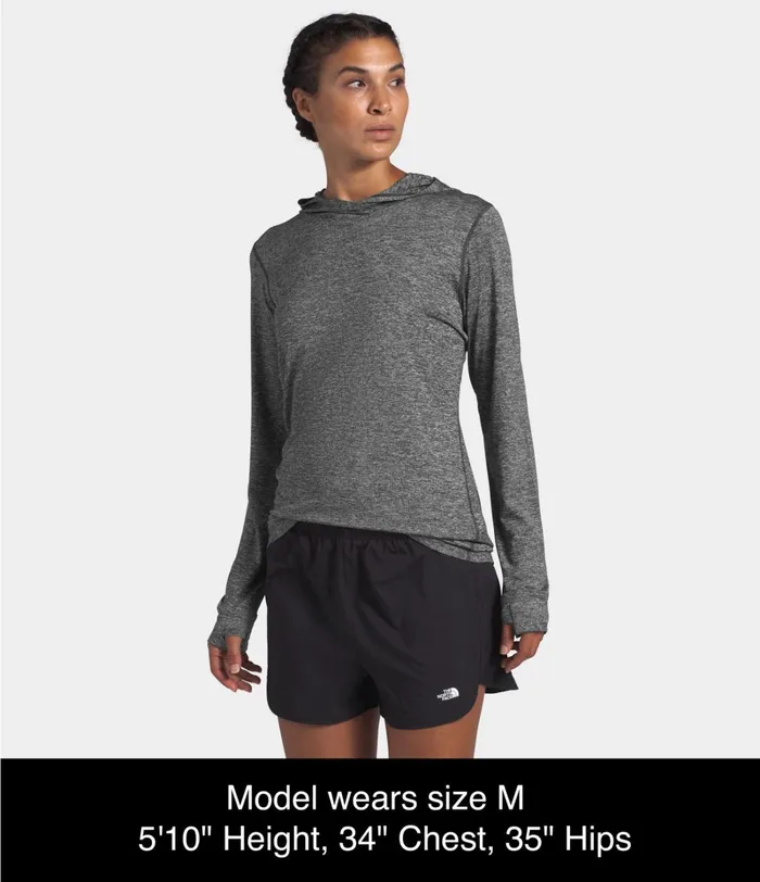 Womens The North Face Active Tops HyperLayer FD Hoodie Tnf Dark Grey Heather