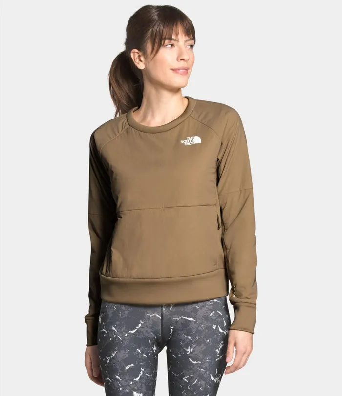 Womens The North Face Active Tops Ventrix LT Hybrid Pullover Moab Khaki