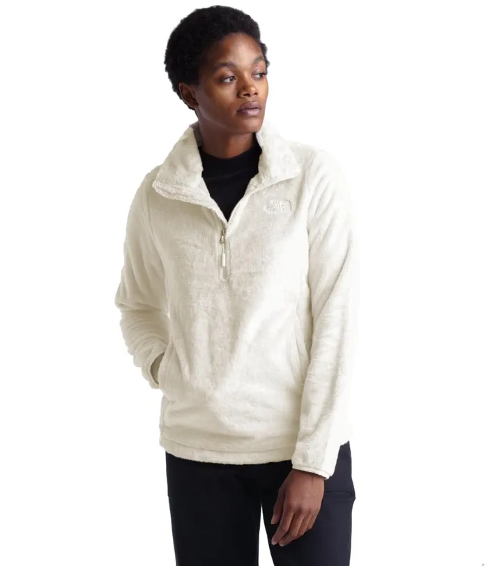 Womens The North Face Fleece Osito Zip Pullover Vintage White