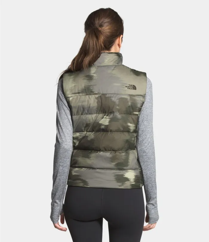 Womens The North Face Insulated and Down Jackets Hybrid Insulation Vest New Taupe Green Vapor Ikat Print