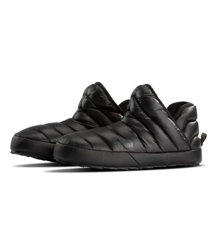 Womens The North Face Slippers Thermoball Traction Booties Shiny Tnf Blackbeluga Grey