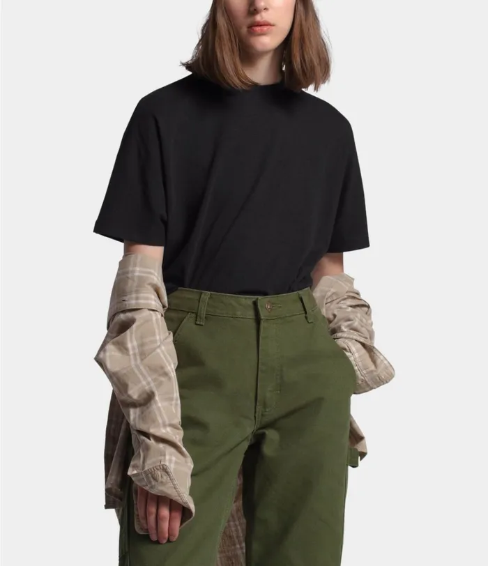 Womens The North Face TShirts Short Sleeve Woodside Hemp Top Tnf Black