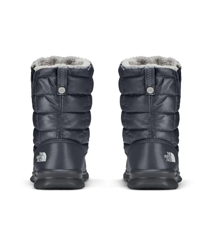 Womens The North Face Winter Boots Thermoball Eco Microbaffle Bootie Zip Zinc Greymicro Chip Grey