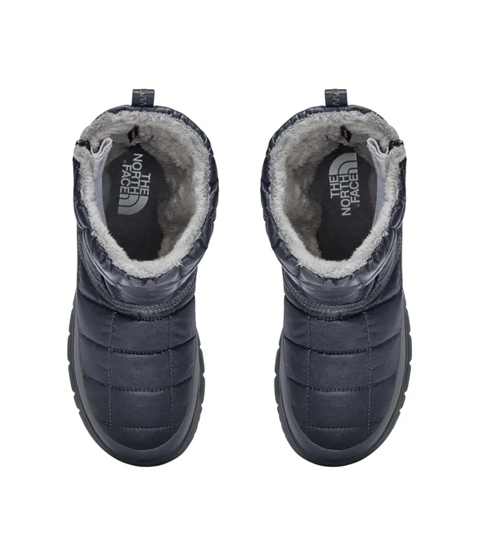 Womens The North Face Winter Boots Thermoball Eco Microbaffle Bootie Zip Zinc Greymicro Chip Grey